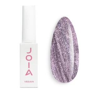 JOIA Vegan Cat Eye Gel Polish 05CE Lunar Insight 6ml – cool lilac pearl – bottle and painted tip
