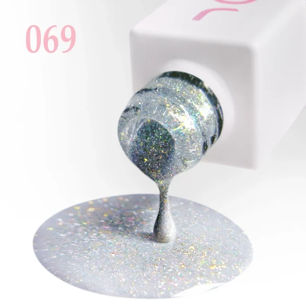 JOIA Vegan Gel Polish – 069 Silver Holographic Glitter | 6ml