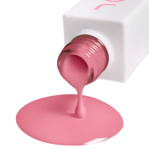 JOIA Vegan PolyLiquid Gel Intense Passion 8ml – a deep rosy pink – macro close-up