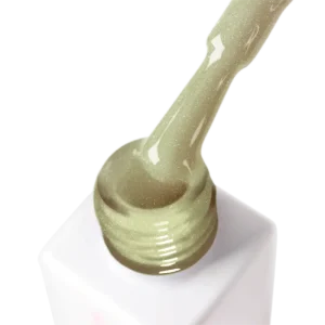 JOIA Vegan PolyLiquid Gel Olive Glow 8ml – brush and bottle