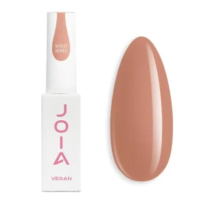 JOIA Vegan PolyLiquid Gel Sunlit Honey 8ml – bottle and painted tip